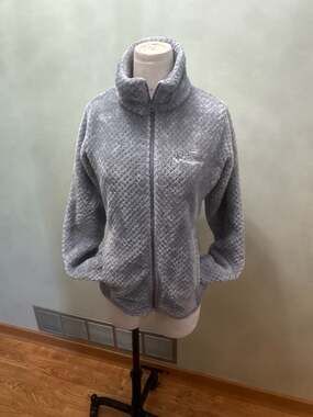 Columbia Women's Beech Forest Full Zip Plush Fleece Jacket Gray Size S
